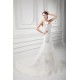 Sleeveless One-Shoulder A-Line Satin Organza Embellished Wedding Dresses 2031327 Sleeveless One-Shoulder A-Line Satin Organza Embellished Wedding Dresses 2031327