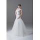 Sleeveless Satin Lace Fine Netting Sweet Wedding Dresses 2031329