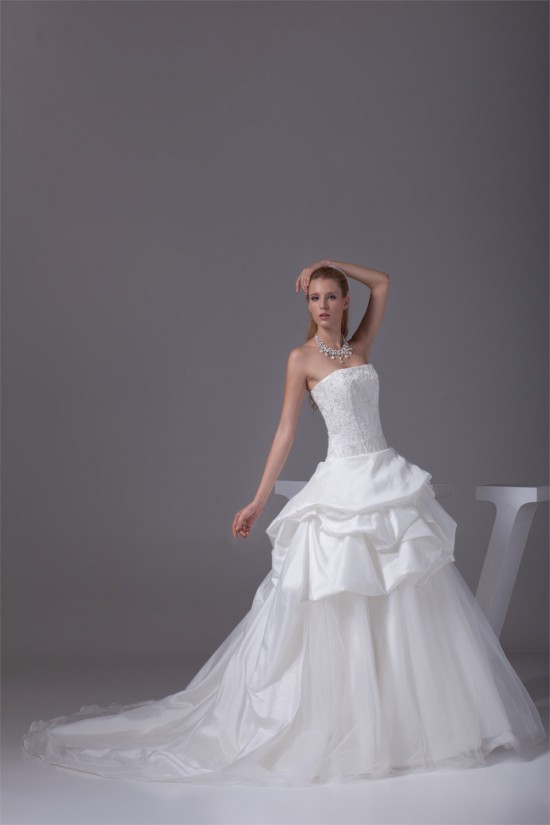 Ball Gown Sleeveless Satin Taffeta Strapless Wedding Dresses 2030133 Ball Gown Sleeveless Satin Taffeta Strapless Wedding Dresses 2030133