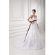 A-Line Soft Sweetheart Satin Lace Wedding Dresses 2031346