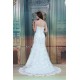 Sleeveless Strapless Mermaid/Trumpet Satin Lace Wedding Dresses 2031349