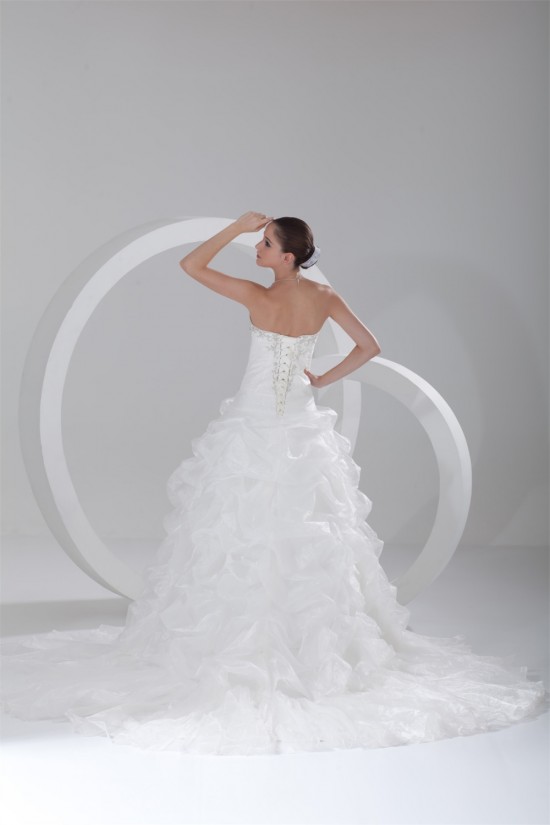 Sleeveless Sweetheart Satin Organza Princess Wedding Dresses 2031357 Sleeveless Sweetheart Satin Organza Princess Wedding Dresses 2031357