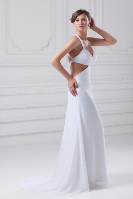 Spaghetti Straps Chiffon Satin Sleeveless Wedding Dresses 2031362 Spaghetti Straps Chiffon Satin Sleeveless Wedding Dresses 2031362