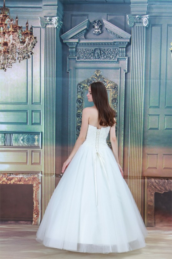 Strapless Ball Gown Satin Fine Netting Sleeveless Wedding Dresses 2031363 Strapless Ball Gown Satin Fine Netting Sleeveless Wedding Dresses 2031363