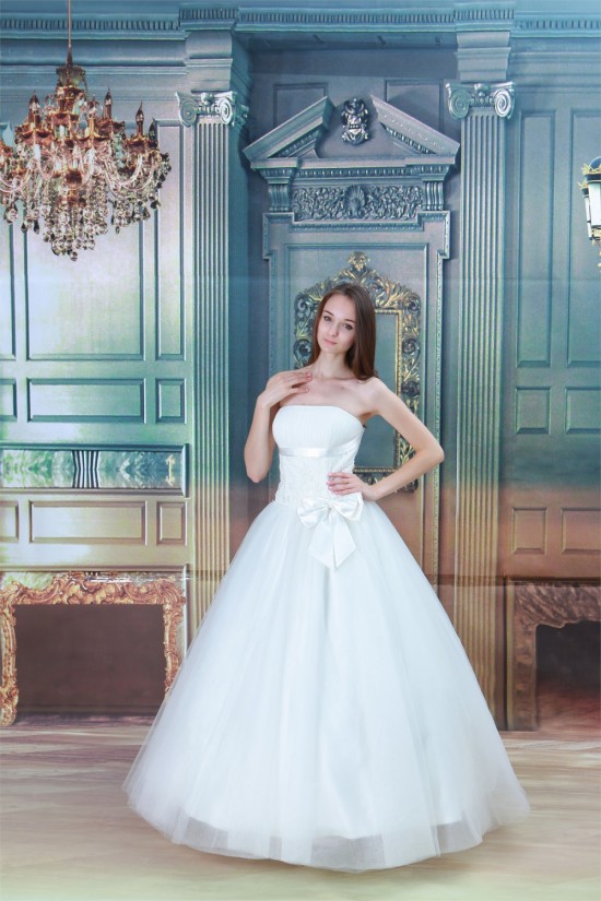 Strapless Ball Gown Satin Fine Netting Sleeveless Wedding Dresses 2031363 Strapless Ball Gown Satin Fine Netting Sleeveless Wedding Dresses 2031363