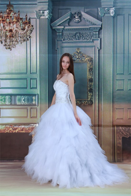 Strapless Ball Gown Sleeveless Satin Beaded Wedding Dresses 2031364 Strapless Ball Gown Sleeveless Satin Beaded Wedding Dresses 2031364