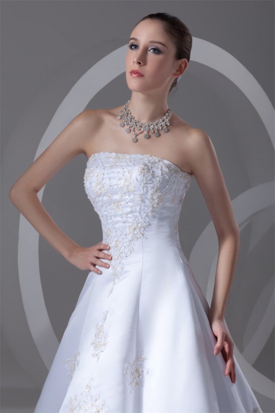 Strapless Sleeveless Satin A-Line Most Beautiful Wedding Dresses 2031373 Strapless Sleeveless Satin A-Line Most Beautiful Wedding Dresses 2031373