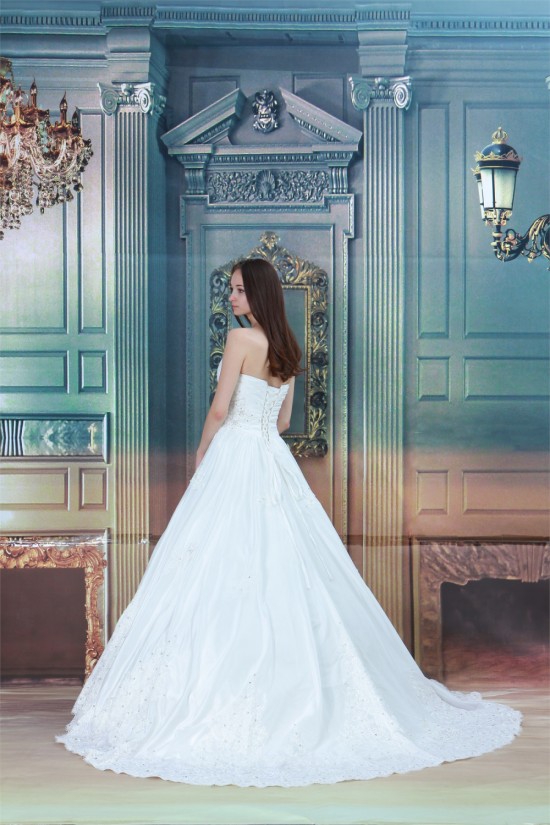 Sweetheart A-Line Satin Taffeta Sleeveless Beaded Lace Wedding Dresses 2031377 Sweetheart A-Line Satin Taffeta Sleeveless Beaded Lace Wedding Dresses 2031377
