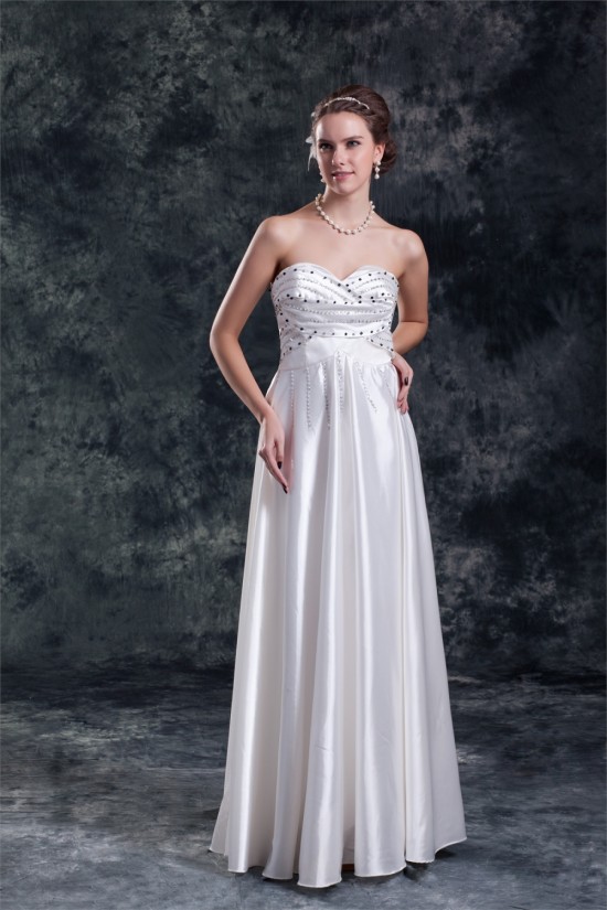Sweetheart Elastic Woven Satin Sheath/Column Beaded Wedding Dresses 2031383 Sweetheart Elastic Woven Satin Sheath/Column Beaded Wedding Dresses 2031383