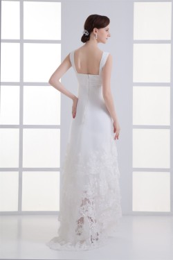 Sweetheart Sheath/Column Chiffon Satin Organza Wedding Dresses 2031389