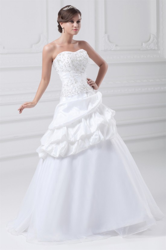 Sweetheart Sleeveless Satin Organza Taffeta Wedding Dresses 2031395 Sweetheart Sleeveless Satin Organza Taffeta Wedding Dresses 2031395
