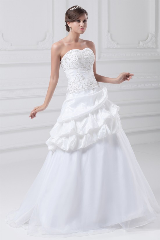 Sweetheart Sleeveless Satin Organza Taffeta Wedding Dresses 2031395 Sweetheart Sleeveless Satin Organza Taffeta Wedding Dresses 2031395