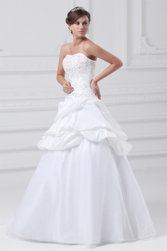 Sweetheart Sleeveless Satin Organza Taffeta Wedding Dresses 2031395 Sweetheart Sleeveless Satin Organza Taffeta Wedding Dresses 2031395