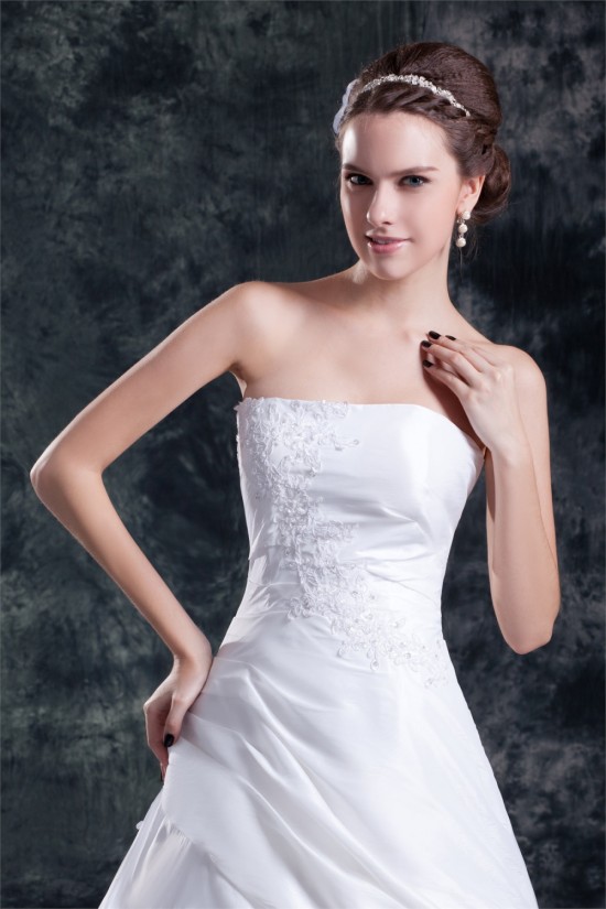 Taffeta A-Line Strapless Sleeveless Wedding Dresses 2031398 Taffeta A-Line Strapless Sleeveless Wedding Dresses 2031398