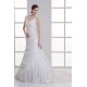Taffeta Sleeveless Mermaid/Trumpet V-Neck Beaded Wedding Dresses 2031403