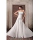 Unique Design Chiffon Elastic Woven Satin Strapless A-Line Wedding Dresses 2031408
