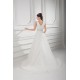 Unique Design V-Neck A-Line Sleeveless Satin Organza Beaded Wedding Dresses 2031412
