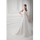 Unique Design V-Neck A-Line Sleeveless Satin Organza Beaded Wedding Dresses 2031412