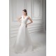 Unique Design V-Neck A-Line Sleeveless Satin Organza Beaded Wedding Dresses 2031412