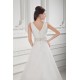 Unique Design V-Neck A-Line Sleeveless Satin Organza Beaded Wedding Dresses 2031412