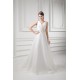 Unique Design V-Neck A-Line Sleeveless Satin Organza Beaded Wedding Dresses 2031412