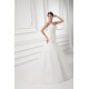 V-Neck Sleeveless A-Line Satin Fine Netting Lace Wedding Dresses 2031415 V-Neck Sleeveless A-Line Satin Fine Netting Lace Wedding Dresses 2031415