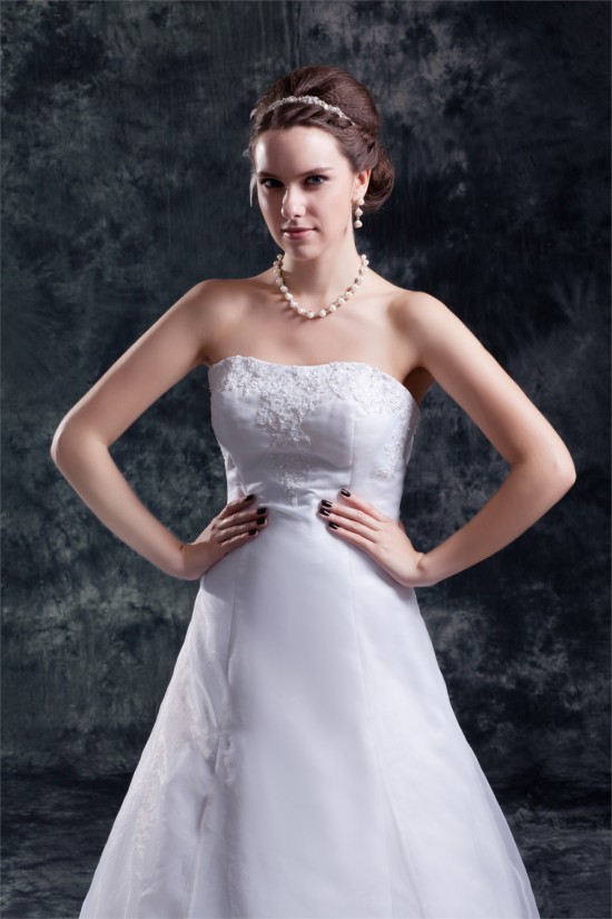 Wholesale A-Line Sleeveless Strapless Satin Organza Wedding Dresses 2031416 Wholesale A-Line Sleeveless Strapless Satin Organza Wedding Dresses 2031416