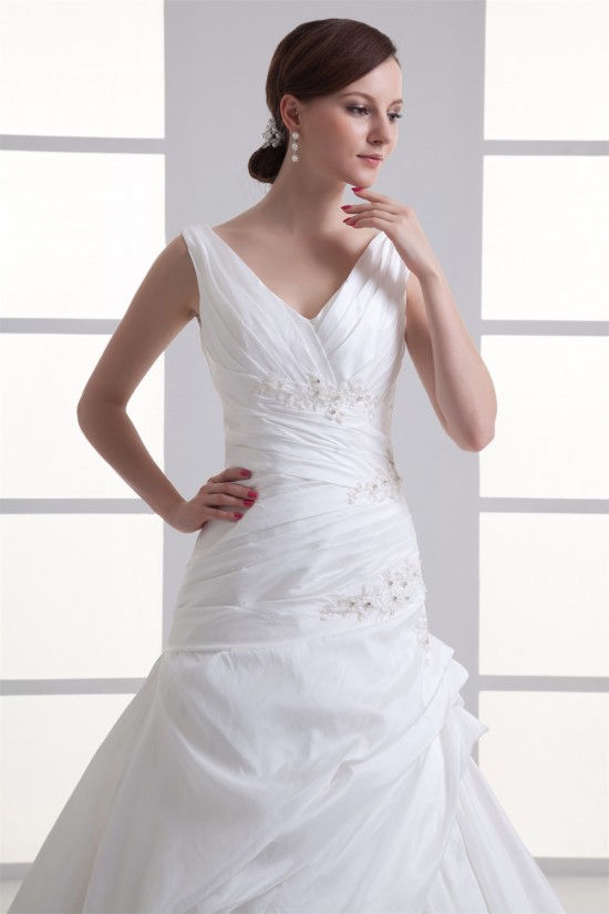 Wholesale Ball Gown Sleeveless V-Neck Taffeta Wedding Dresses 2031417 Wholesale Ball Gown Sleeveless V-Neck Taffeta Wedding Dresses 2031417