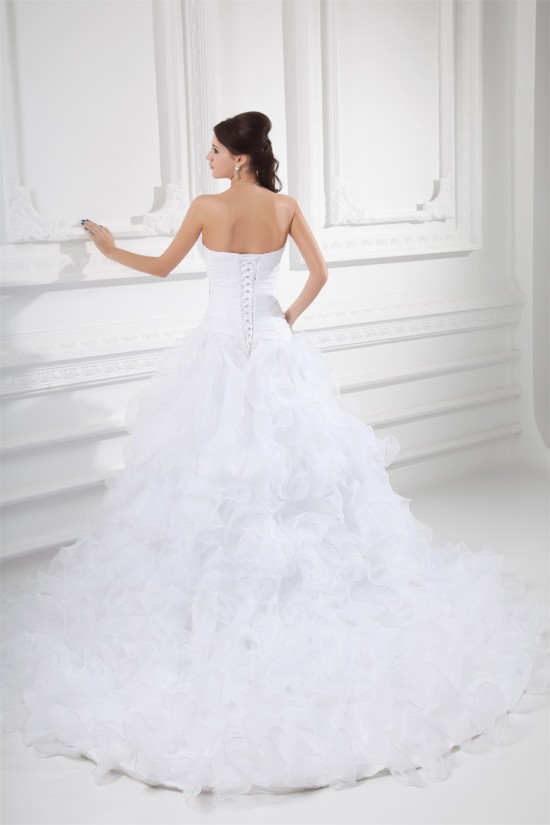 Wholesale Sleeveless Satin Organza Sweetheart A-Line Wedding Dresses 2031419 Wholesale Sleeveless Satin Organza Sweetheart A-Line Wedding Dresses 2031419