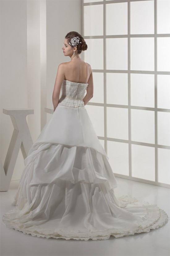 Fantastic Sleeveless A-Line Satin Taffeta Sweetheart Wedding Dresses 2030142 Fantastic Sleeveless A-Line Satin Taffeta Sweetheart Wedding Dresses 2030142