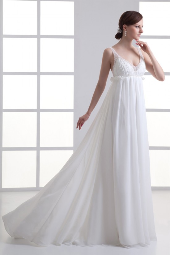 Wonderful V-Neck Sleeveless Chiffon Beaded Empire Wedding Dresses Maternity Wedding Dresses 2031434 Wonderful V-Neck Sleeveless Chiffon Beaded Empire Wedding Dresses Maternity Wedding Dresses 2031434