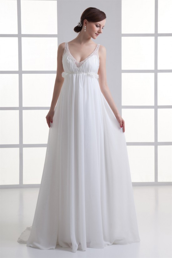 Wonderful V-Neck Sleeveless Chiffon Beaded Empire Wedding Dresses Maternity Wedding Dresses 2031434 Wonderful V-Neck Sleeveless Chiffon Beaded Empire Wedding Dresses Maternity Wedding Dresses 2031434