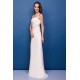 Sheath/Column Strapless Court Train Lace Wedding Dresses with Jacket 2031440