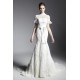 Trumpet/Mermaid High-Neck Court Train Short Sleeve Lace Wedding Dresses 2031466