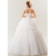 Ball Gown Strapless Court Train Beaded Lace Wedding Dresses 2031470
