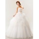 Ball Gown Strapless Court Train Beaded Lace Wedding Dresses 2031470