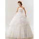 Ball Gown Strapless Court Train Beaded Lace Wedding Dresses 2031470