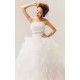 Ball Gown Strapless Court Train Beaded Lace Wedding Dresses 2031470