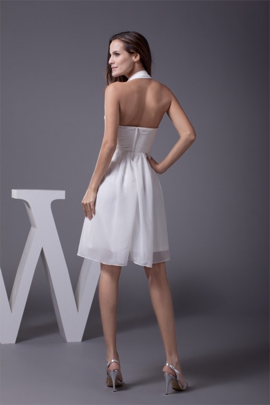 A-Line Short/Mini Halter Beading Chiffon Reception Wedding Dresses 2031475 A-Line Short/Mini Halter Beading Chiffon Reception Wedding Dresses 2031475