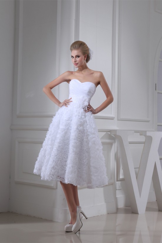 A-Line Soft Sweetheart Tea-Length Reception Wedding Dresses 2031477 A-Line Soft Sweetheart Tea-Length Reception Wedding Dresses 2031477