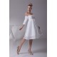 Beautiful Taffeta Square A-Line Half Elbow Sleeve Wedding Dresses Maternity Wedding Dresses 2031482