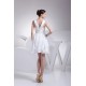 Chiffon Silk like Satin A-Line V-Neck Sleeveless Wedding Dresses 2031484