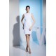 Fantastic Chiffon Satin Sleeveless Scoop Sheath/Column Wedding Dresses 2031486