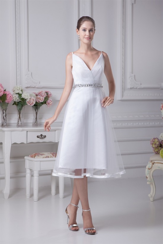 Great Satin Fine Netting Sleeveless V-Neck A-Line Beaded Reception Wedding Dresses 2031490 Great Satin Fine Netting Sleeveless V-Neck A-Line Beaded Reception Wedding Dresses 2031490