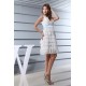 Hot Sale V-Neck A-Line Satin Lace Knee-Length Little White Dresses 2031493 Hot Sale V-Neck A-Line Satin Lace Knee-Length Little White Dresses 2031493