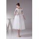 Satin Lace Fine Netting Scoop A-Line 3/4 Length Sleeve Little White Wedding Dresses 2031498 Satin Lace Fine Netting Scoop A-Line 3/4 Length Sleeve Little White Wedding Dresses 2031498
