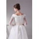 Satin Lace Fine Netting Scoop A-Line 3/4 Length Sleeve Little White Wedding Dresses 2031498 Satin Lace Fine Netting Scoop A-Line 3/4 Length Sleeve Little White Wedding Dresses 2031498