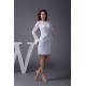 Satin Lace Short/Mini Scoop Sheath/Column Long Sleeve Wedding Dresses 2031499 Satin Lace Short/Mini Scoop Sheath/Column Long Sleeve Wedding Dresses 2031499