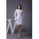 Satin Lace Short/Mini Scoop Sheath/Column Long Sleeve Wedding Dresses 2031499 Satin Lace Short/Mini Scoop Sheath/Column Long Sleeve Wedding Dresses 2031499
