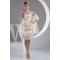 Sheath/Column Knee-Length Ruffles Sleeveless Lace Short Wedding Dresses 2031502